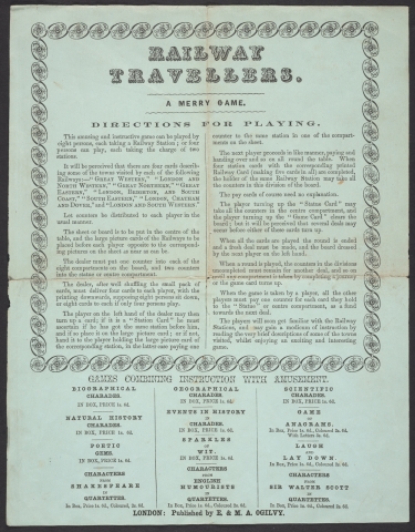 Railway Travellers: Directions for Playing