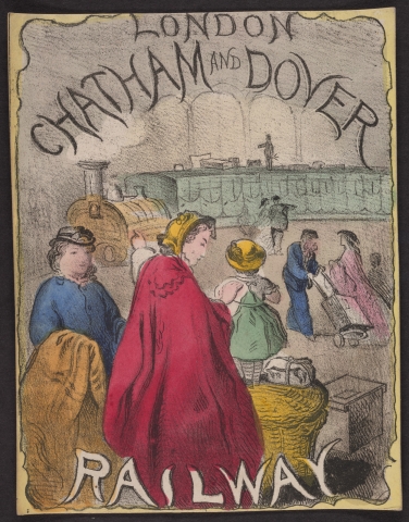 "Railway Travellers" card: London, Chatham, and Dover