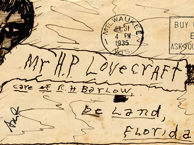 A letter with drawing