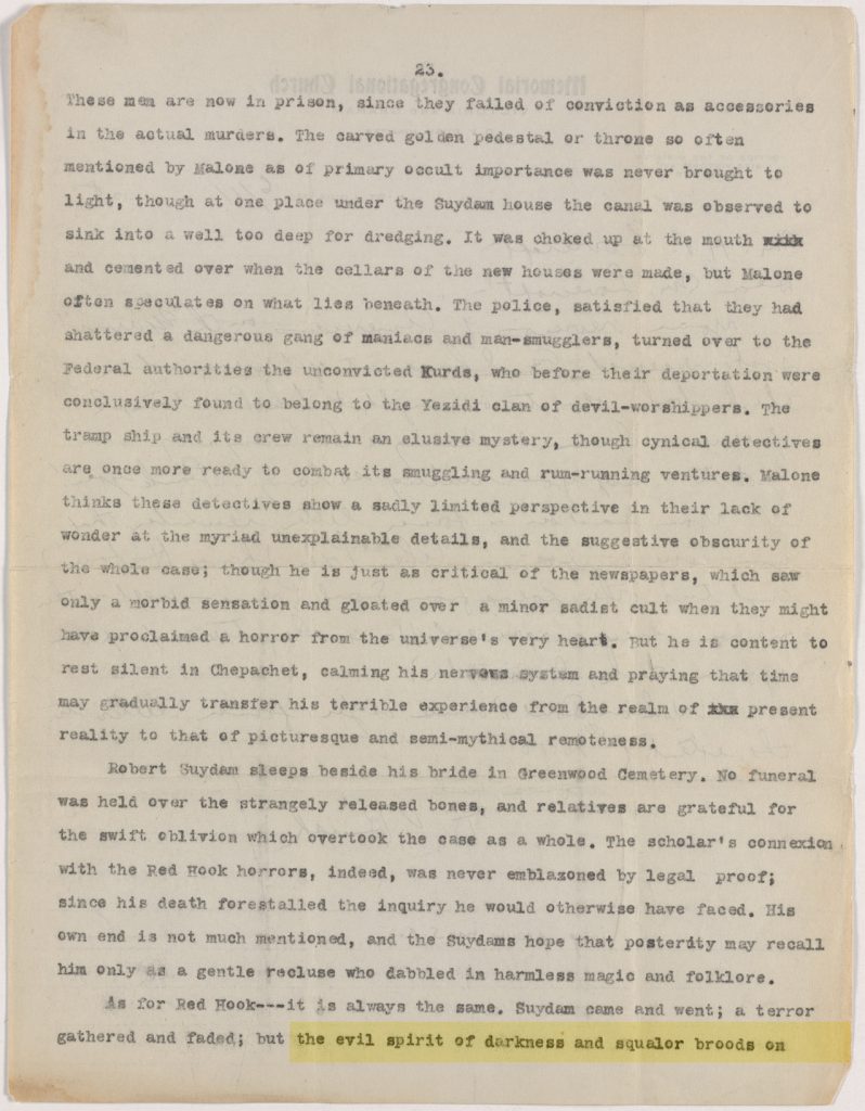 Fig. 3bvii. H. P. Lovecraft. “The Horror at Red Hook.” Page 45.