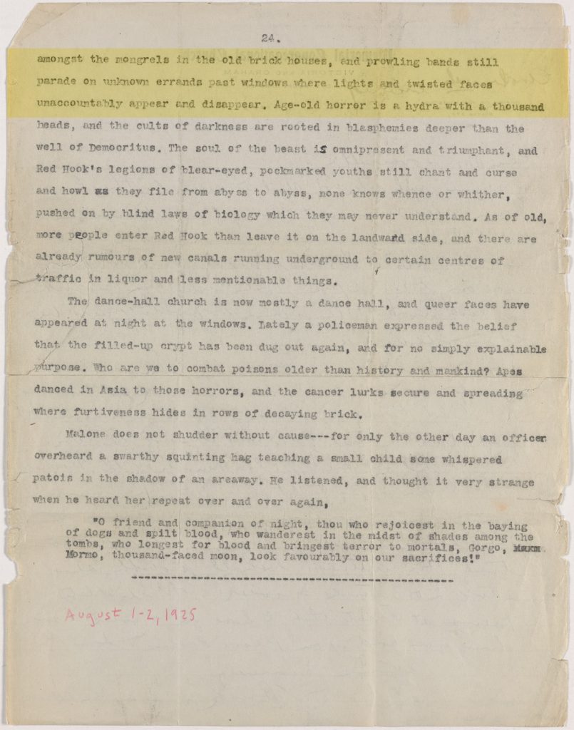 Fig. 3bviii. H. P. Lovecraft. “The Horror at Red Hook.” Page 47.