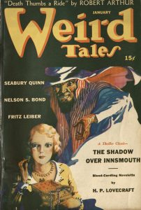 <em>Weird Tales</em> magazine cover. Jan. 1942.