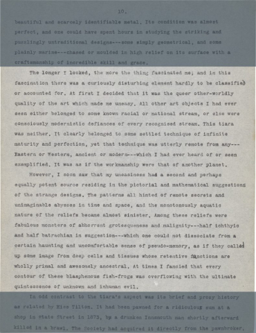 Fig. 4diii. H. P. Lovecraft. “The Shadow Over Innsmouth.” Typescript prepared by Jan. 1932. Page 21.