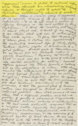 Fig. 1cii. Letter from H. P. Lovecraft to Elizabeth Toldridge, February 26, 1932. Brown University Library, Special Collections.