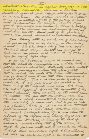 Fig. 2div. H. P. Lovecraft. Lovecraft, Howard P. to Shea, J. Vernon, May 29th, 1933. Page 11.