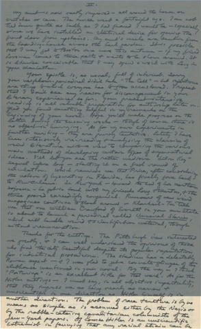 Fig. 2fi. H. P. Lovecraft. Lovecraft, Howard P. to Shea, J. Vernon, September 25, 1933. Page 3.