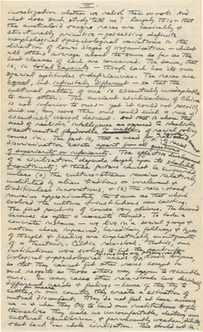 Fig. 2fiii. H. P. Lovecraft. Lovecraft, Howard P. to Shea, J. Vernon, September 25, 1933. Page 5.