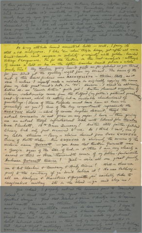Fig. 1f. Letter from H. P. Lovecraft to Wilfred B. Talman, December 28, 1927. Brown University Library, Special Collections.