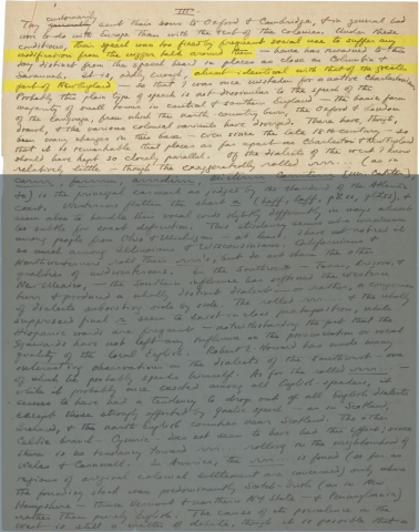 Fig. 2bii. Letter from H. P. Lovecraft to Vernon J. Shea, dated Friday, envelope postmarked Oct [?] 1931. Brown University Library, Special Collections.