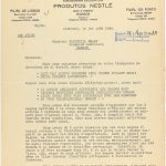 Letter from Sociedade de Produtos Lacteos to Waitstill Sharp, 1940 France 1