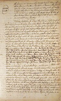 The 1764 Brown Charter Written by Ezra Stiles