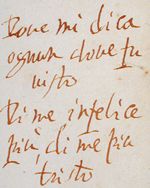 Couplet by Tasso in the margin on page CLXIII (recto) of Horace. Opera (Florence, 1482).