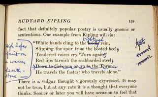 Orwell's copy with corrections in his hand
