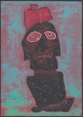 El-[Rey]-de-costillas llega (Tu'u Ko Iho). Tríptico del Rey Hotu Matu'a. Proyecto Isla de Pascua. Mahatu o'te mata'a [Tercero del mes].
