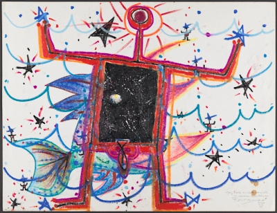 Totem fálico mayor Abacuá. Serie Espejismos del Karibe.