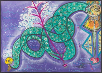 Totem fálico mayor Abacuá. Serie Espejismos del Karibe.