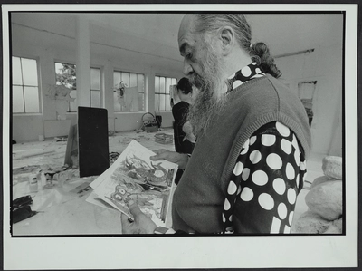 Fotografías de la instalación y la performance de Fernando Birri: Ars Magna Lucis et Umbrae. European Media Art Festival, 1992.