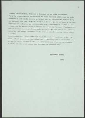 Serie Espejismos del Karibe. Video-Art de Fernando Birri.