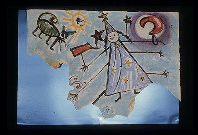 Diapositivas de L’occhio, il lupo, la luna nell’imbuto cosmico [El ojo, el lobo, la luna en el embudo cósmico]. Serie Fotoglifos.