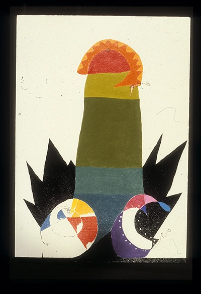 Diapositivas de L’occhio, il lupo, la luna nell’imbuto cosmico [El ojo, el lobo, la luna en el embudo cósmico]. Serie Fotoglifos.