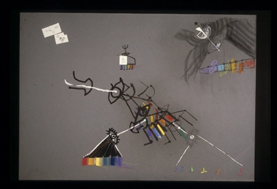 Diapositivas de L’occhio, il lupo, la luna nell’imbuto cosmico [El ojo, el lobo, la luna en el embudo cósmico]. Serie Fotoglifos.