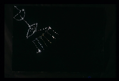 Diapositivas de L’occhio, il lupo, la luna nell’imbuto cosmico [El ojo, el lobo, la luna en el embudo cósmico]. Serie Fotoglifos.