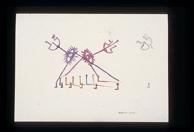 Diapositivas de L’occhio, il lupo, la luna nell’imbuto cosmico [El ojo, el lobo, la luna en el embudo cósmico]. Serie Fotoglifos.
