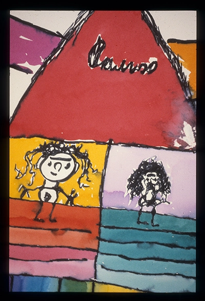 Diapositivas de L’occhio, il lupo, la luna nell’imbuto cosmico [El ojo, el lobo, la luna en el embudo cósmico]. Serie Fotoglifos.