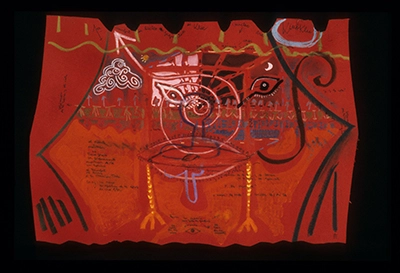 Diapositivas de L’occhio, il lupo, la luna nell’imbuto cosmico [El ojo, el lobo, la luna en el embudo cósmico]. Serie Fotoglifos.