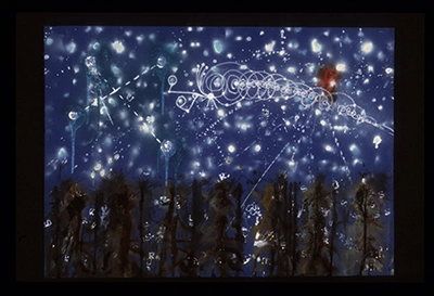 Diapositivas de L’occhio, il lupo, la luna nell’imbuto cosmico [El ojo, el lobo, la luna en el embudo cósmico]. Serie Fotoglifos.