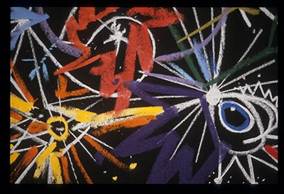 Diapositivas de L’occhio, il lupo, la luna nell’imbuto cosmico [El ojo, el lobo, la luna en el embudo cósmico]. Serie Fotoglifos.