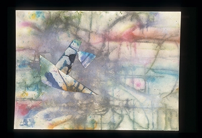 Diapositivas de L’occhio, il lupo, la luna nell’imbuto cosmico [El ojo, el lobo, la luna en el embudo cósmico]. Serie Fotoglifos.