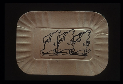 Diapositivas de L’occhio, il lupo, la luna nell’imbuto cosmico [El ojo, el lobo, la luna en el embudo cósmico]. Serie Fotoglifos.