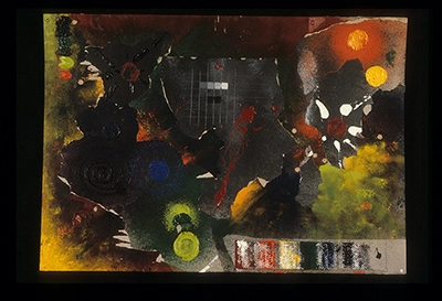 Diapositivas de L’occhio, il lupo, la luna nell’imbuto cosmico [El ojo, el lobo, la luna en el embudo cósmico]. Serie Fotoglifos.