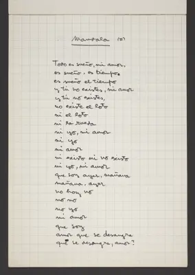 Viaggio in India e Nepal. Mandalas y poemas, Del block a quadretti [Viaje a la India y Nepal. Mandalas y poemas. Del cuaderno cuadriculado].