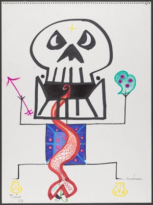 Totem fálico mayor Abacuá. Serie Espejismos del Karibe [Major Phallic Abakuá Totem. Mirages of the Caribbean Series].