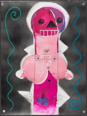 Totem fálico mayor Abacuá. Serie Espejismos del Karibe [Major Phallic Abakuá Totem. Mirages of the Caribbean Series].