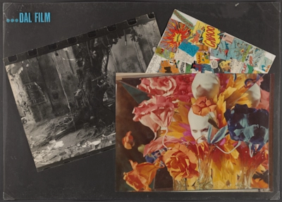 Collage of photographs documenting the production of the experimental film *ORG*