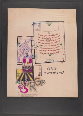 Sketch of plan for the screening of the film *ORG* at the 36th Annual Venice International Film Festival