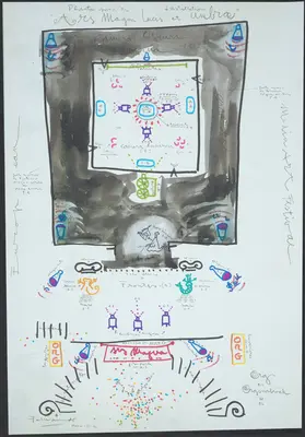 Planta para la “Installation” de *Ars Magna Lucis et Umbrae* [Plan for the Installation of *Ars Magna Lucis et Umbrae*]