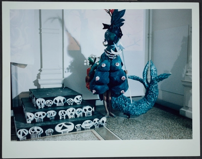 Photos of the installation and performance of Fernando Birri: Ars Magna Lucis et Umbrae. European Media Art Festival, 1992.