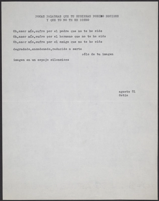 Ahora sé lo que quiere decir llagado de amor, yo estoy [Now I Know What Wounded by Love Means, I Am]