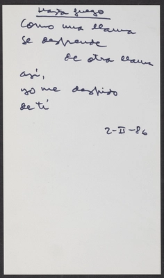 Ahora sé lo que quiere decir llagado de amor, yo estoy [Now I Know What Wounded by Love Means, I Am]