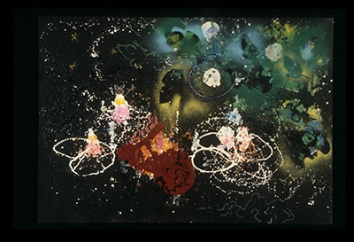 Slides from L’Occhio, Il Lupo, La Luna Nell’Imbuto Cosmico [The Eye, the Wolf, the Moon in the Cosmic Funnel]. Serie Fotoglifos [Photoglyphs Series]