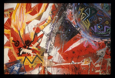 Slides from L’Occhio, Il Lupo, La Luna Nell’Imbuto Cosmico [The Eye, the Wolf, the Moon in the Cosmic Funnel]. Serie Fotoglifos [Photoglyphs Series]