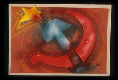 Slides from L’Occhio, Il Lupo, La Luna Nell’Imbuto Cosmico [The Eye, the Wolf, the Moon in the Cosmic Funnel]. Serie Fotoglifos [Photoglyphs Series]