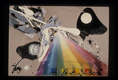 Slides from L’Occhio, Il Lupo, La Luna Nell’Imbuto Cosmico [The Eye, the Wolf, the Moon in the Cosmic Funnel]. Serie Fotoglifos [Photoglyphs Series]