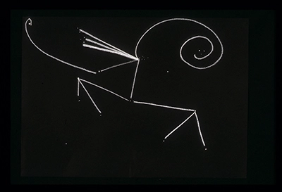 Slides from L’Occhio, Il Lupo, La Luna Nell’Imbuto Cosmico [The Eye, the Wolf, the Moon in the Cosmic Funnel]. Serie Fotoglifos [Photoglyphs Series]