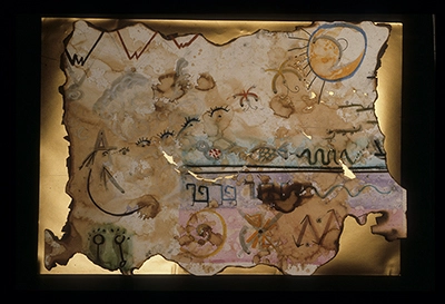 Slides from L’Occhio, Il Lupo, La Luna Nell’Imbuto Cosmico [The Eye, the Wolf, the Moon in the Cosmic Funnel]. Serie Fotoglifos [Photoglyphs Series]