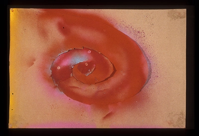 Slides from L’Occhio, Il Lupo, La Luna Nell’Imbuto Cosmico [The Eye, the Wolf, the Moon in the Cosmic Funnel]. Serie Fotoglifos [Photoglyphs Series]